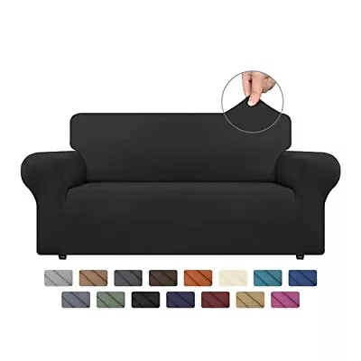 Stretch Spandex Couch CoverSoft Washable 1 Piece Sofa Slipcover For 2 Cushion... • $37.26