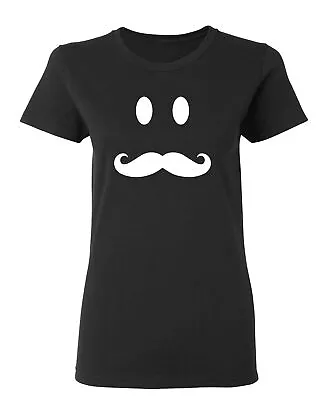Moustache Smile Sarcastic Novelty Graphics Funny Womens T-Shirt • $14.24