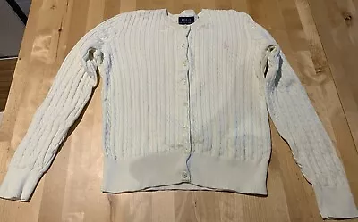 Polo Ralph Lauren Girls Teens Mini Cable Cotton Cardigan_Size XL • $89