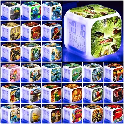 $11.99 • Buy LEGO Ninjago Alarm Clock LED Digital Color Changing Night Light Cube Clock