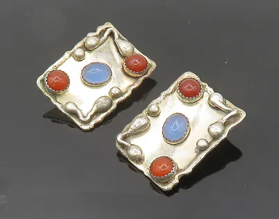 DESIGNER 925 Sterling Silver - Vintage Carnelian Non Pierce Earrings - EG10085 • $139.45