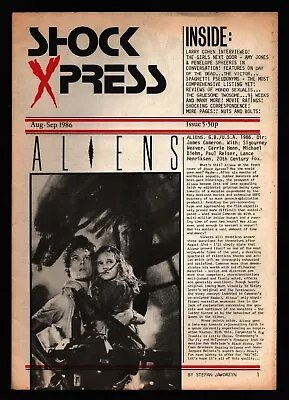 Shock Xpress #5 Movie Fanzine August Sept 1986 ALIENS Cover 121421WEEM • $16.57