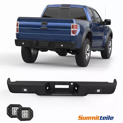 Black Rear Step Bumper W/ LED Light For 2004-2006 Ford F150 W/o Sensor Holes • $219.89