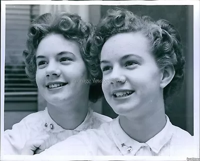 1958 Twins Annette & Anita Olhesier Born In Pearl Harbor Blackout Ww2 8X10 Photo • $17.99