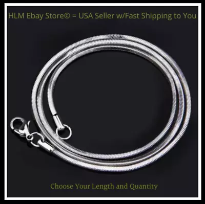 Sterling Silver SNAKE Chain Necklace 1mm 925 Italian 16  18  20  22  24  • $4.49