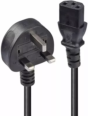 UK 3-Pin Plug AC Mains Power Cable Cattle Lead Cord PC TV • £1.99