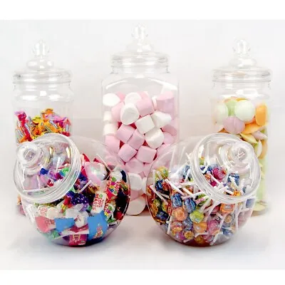 Candy Buffet 5 Jumbo Sized Jar Kit Scoops Tongs Wedding Pick And Mix Sweet Table • £15.74