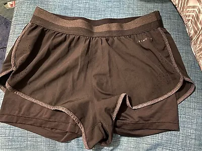 $9.99 • Buy Oysho Fitness Women’s Short Shorts Size 14 Ladies Black Sports Or Boardshorts