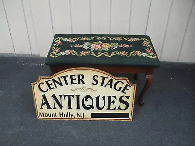 64205   Hand Made Needlepoint Piano Bench Stool W/ Storage • $195