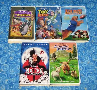 Tested 5 Disney Movie VHS Video Tapes The Jungle Book Toy Story Air Bud 101 • $14.97