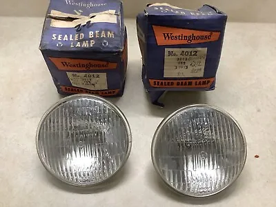 NOS Pair Sealed Beam Westinghouse No.4012 Headlight Light BULB NIB 6 Volt AUTO • $74.95