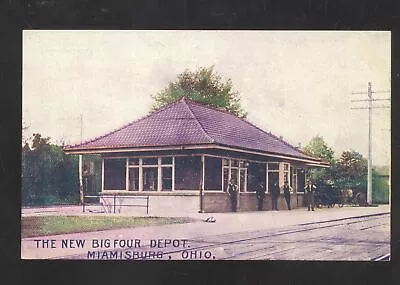 Miamisburg Ohio Big Fouor Railroad Depot Train Station Vintage Postcard • $24.99