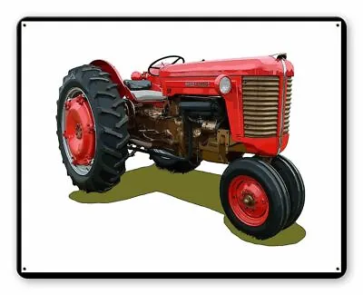 Massey Harris Red Farm Tractor 15  Heavy Duty Usa Made Metal Advertising Sign • $82.50