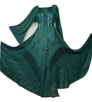 £39.99 • Buy Long Sleeve Maxi Dress Autumn/Winter Formal Rayon Dark Green 12 14 16 18 20