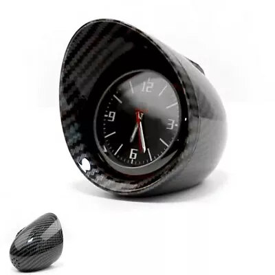 1x Car Dashboard Clock Luminous Backlight Glass Mirror Anti Scratch Carbon Fibe  • $20.60