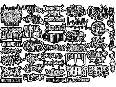 DeathCore Metal Full EMBROIDERY Shaped 10pcs/Lot Random Mix Sew-On Patches • $36