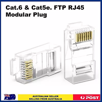 RJ45 CAT5e CAT5 CAT6 Modular Plug Network Connector • $1.90