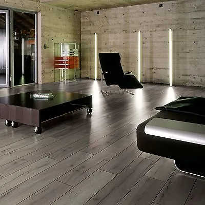 Krono Swiss Advanced 4-V Groove-8mm Laminate Floor 12.7m2 Century Oak Grey D4175 • £190