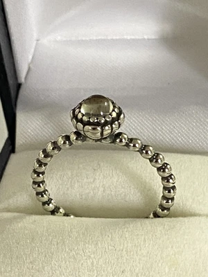 $35 • Buy Authentic Pandora Birthday Bloom APRIL Crystal Sterling Silver Ring ALE58 NEW