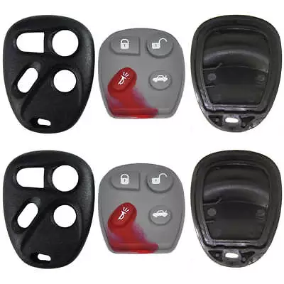 Remote Keyless Fob Case Shell Pad 4 Buttons Compatible With GM (2 Pack) • $7.98