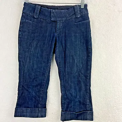 £0.82 • Buy Banana Republic Womens Size 4 Regular Capri Low Rise Dark Wash Denim Blue Jeans