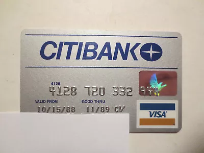 Citibank Visa Card Expired 1989 • $5.95