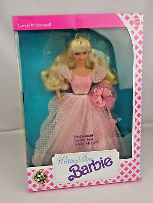 Vintage 1990 Mattel Wedding Day Bridesmaid Barbie Doll NEW # 9608 • $16.99