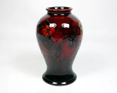 Vintage Walter Moorcroft Flambe Glaze Orchid Art Pottery Vase • $801.10