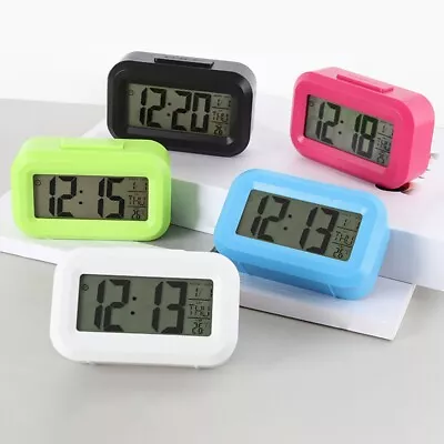 LED Digital Alarm Clock With Date And Night Light Home Office Backlight Clock • £8.88