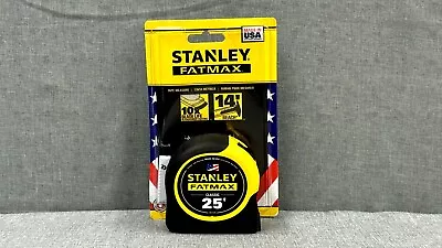 Stanley 25' (33-725) FATMAX Tape Measure 10x Blade Life 14' Reach. Made In USA • $19.99