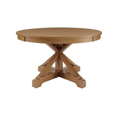 Home Decorators Pedestal Dining Table 30  X54 Wood FrameSeats 6 Solid Wood Brown • $638.15