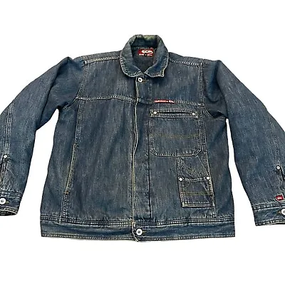 Quiksilver Vintage Quilted Padded Denim Workwear Jacket Size Medium  • £29.99