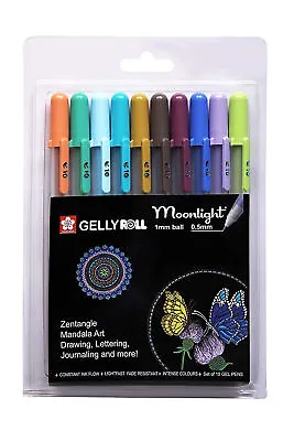 Sakura Gelly Roll Moonlight Assorted Colour Set 10 Opaque Shades Free Shipping • £37.66