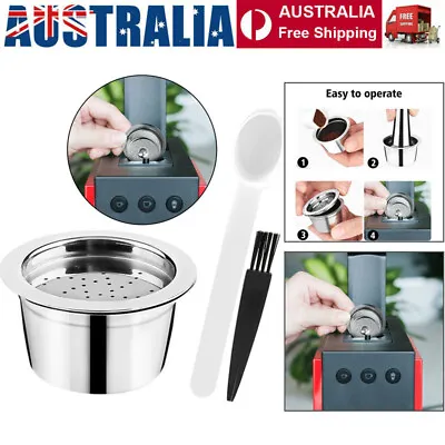 3-4pcs For ALDI Coffee Capsule Stainless Steel Capsules Reusable Refillable Pods • $29.99
