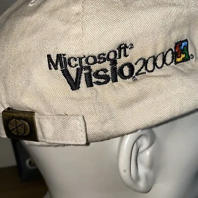 Vintage Microsoft Project Hat 2000 Windows Strapback Promo Adjustable SportCap • $69.99