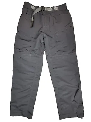 Northface Gray Convertible Zip-Off Straight Belted Pants Fit (34-36 X 30) • $19.99