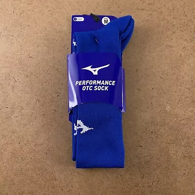 Mizuno Adult Medium (M 6-9 W 6.5-10) Blue Performance OTC Athletic Socks NWT • $8.49