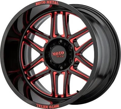 1 20 Inch Black Red Wheel Rim FOR Jeep Wrangler Moto Metal MO992 MO99221050918N • $383