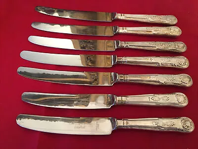 £15 • Buy 5 X 24cm/2 X 21cm KINGS PATTERN SMITHS SEYMOUR SHEFFIELD STAINLESS STEEL KNIVES