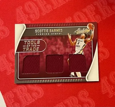 SCOTTIE BARNES 2022-23 CHRONICLES Tools Of The Trade FSU JERSEY PATCH • $6