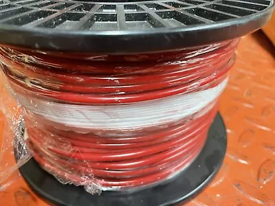 LOOS 3/32 Steel Aircraft Cable Wire Rope 164 Ft Red Coated 7x7 • $49.99