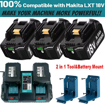 18V For Makita BL1860 8.0Ah Lithium-ion LXT Battery BL1850 BL1830 / Charger Sets • £4.99