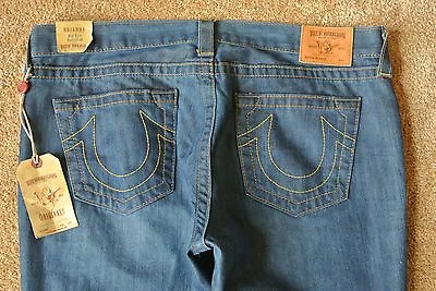 TRUE RELIGION BRIANNA MID RISE BOYFRIEND Jeans 33X32  NWT$219 Distressed! USA!  • $42.47