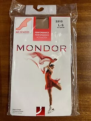 Mondor 3310 Performance Footed Ice Skating Tights Adult Size L-G -SUNTAN • £10