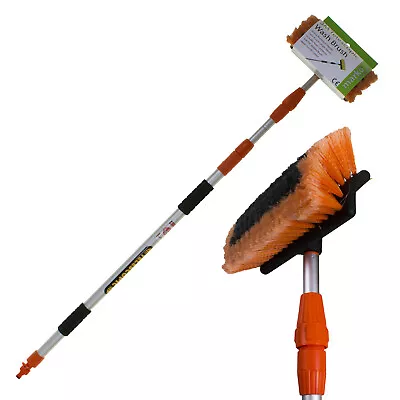 £17.99 • Buy 3M Car Wash Brush Telescopic Water Fed Hose Caravan Boat Van Bus Window Cleaner