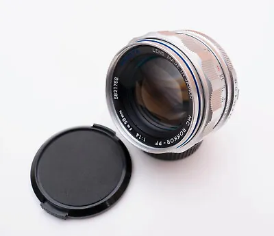 Custom SIlver Refinished/CLAed/deyellowed! Minolta MC Rokkor-PF 58mm F/1.4 Lens  • $270