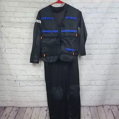 Kids SWAT Costume M 10/12 Police Outfit Halloween 2pc Jumpsuit + Tactical Vest • $18