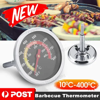 Barbecue Thermometer Oven Pit Temp Gauge 10~400℃ BBQ Smoker Grill Temperature AU • $12.95