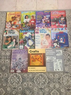 Lot Of (11) Vintage Magazines Craft Ideas Crafts N Things Patterns. Great  • $13