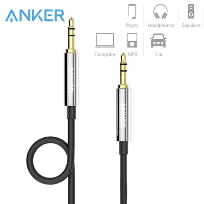 Anker 3.5mm Auxiliary Audio Cable 4ft AUX Cable Male To Male For Home/Car Stereo • $7.99